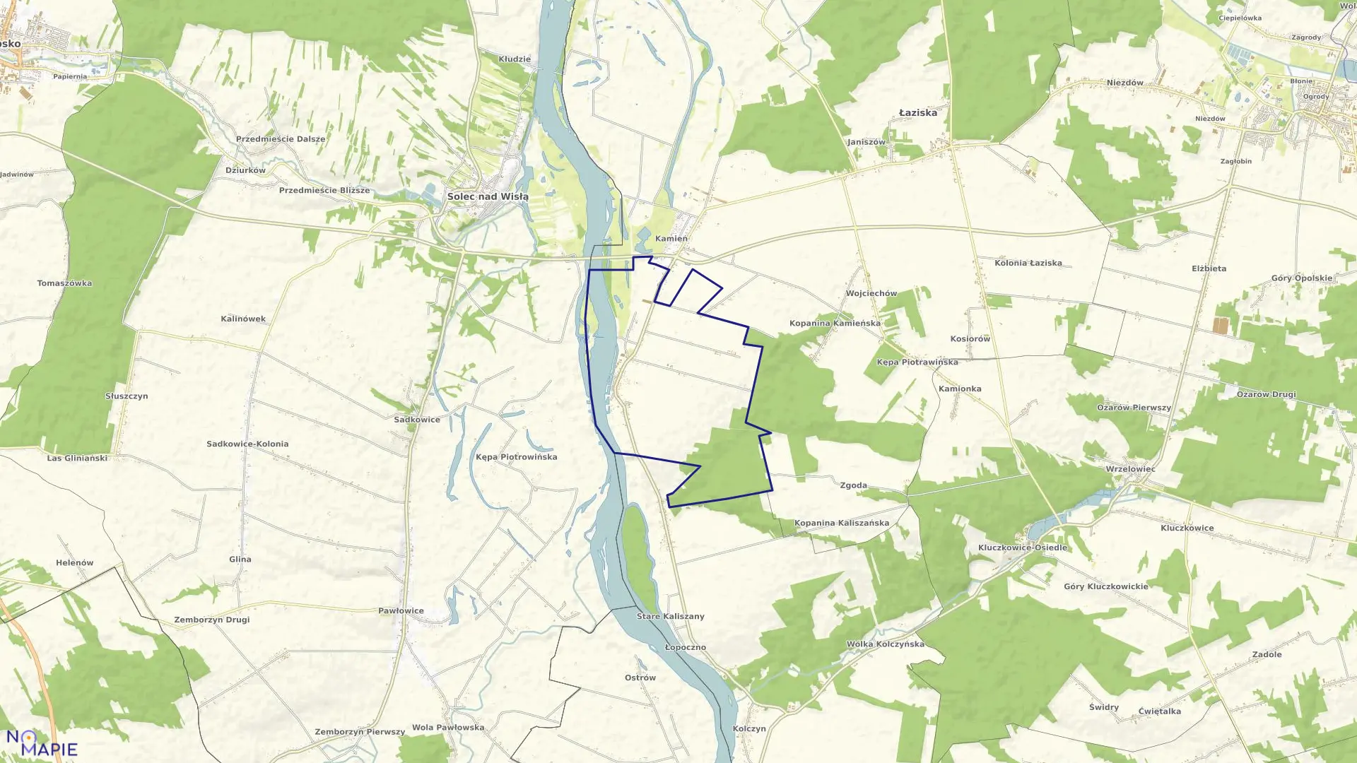 Mapa obrębu 15-PIOTRAWIN w gminie Łaziska